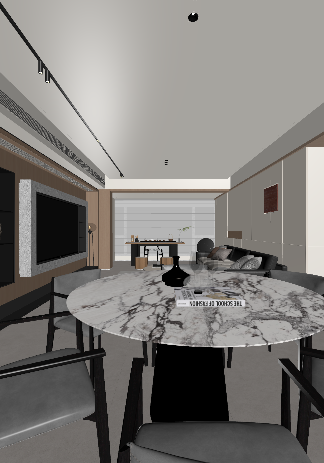 现代客餐厅3D模型下载【ID:1221756918】