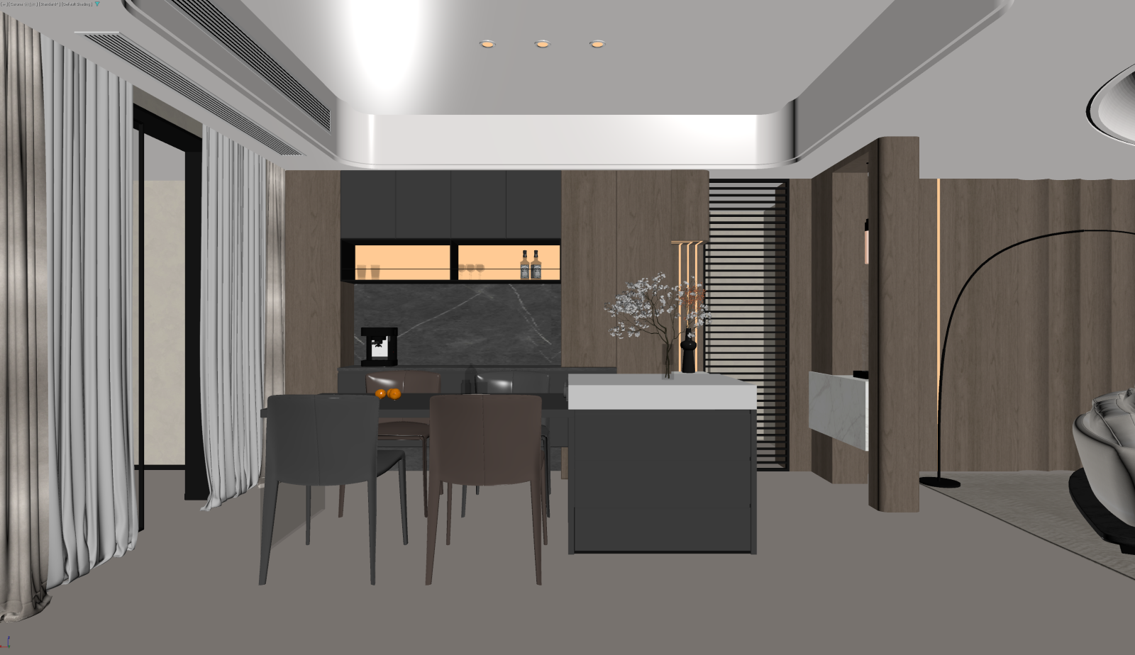 意式客餐厅3D模型下载【ID:1221492229】