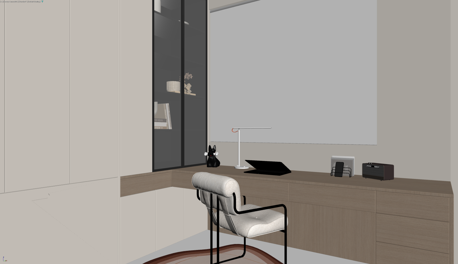 现代书房3D模型下载【ID:1221511396】