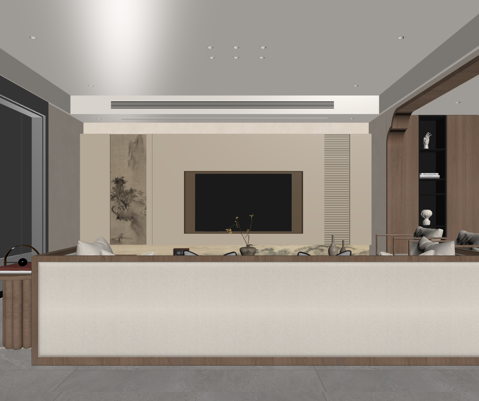 侘寂家居客厅3D模型下载【ID:1222067243】