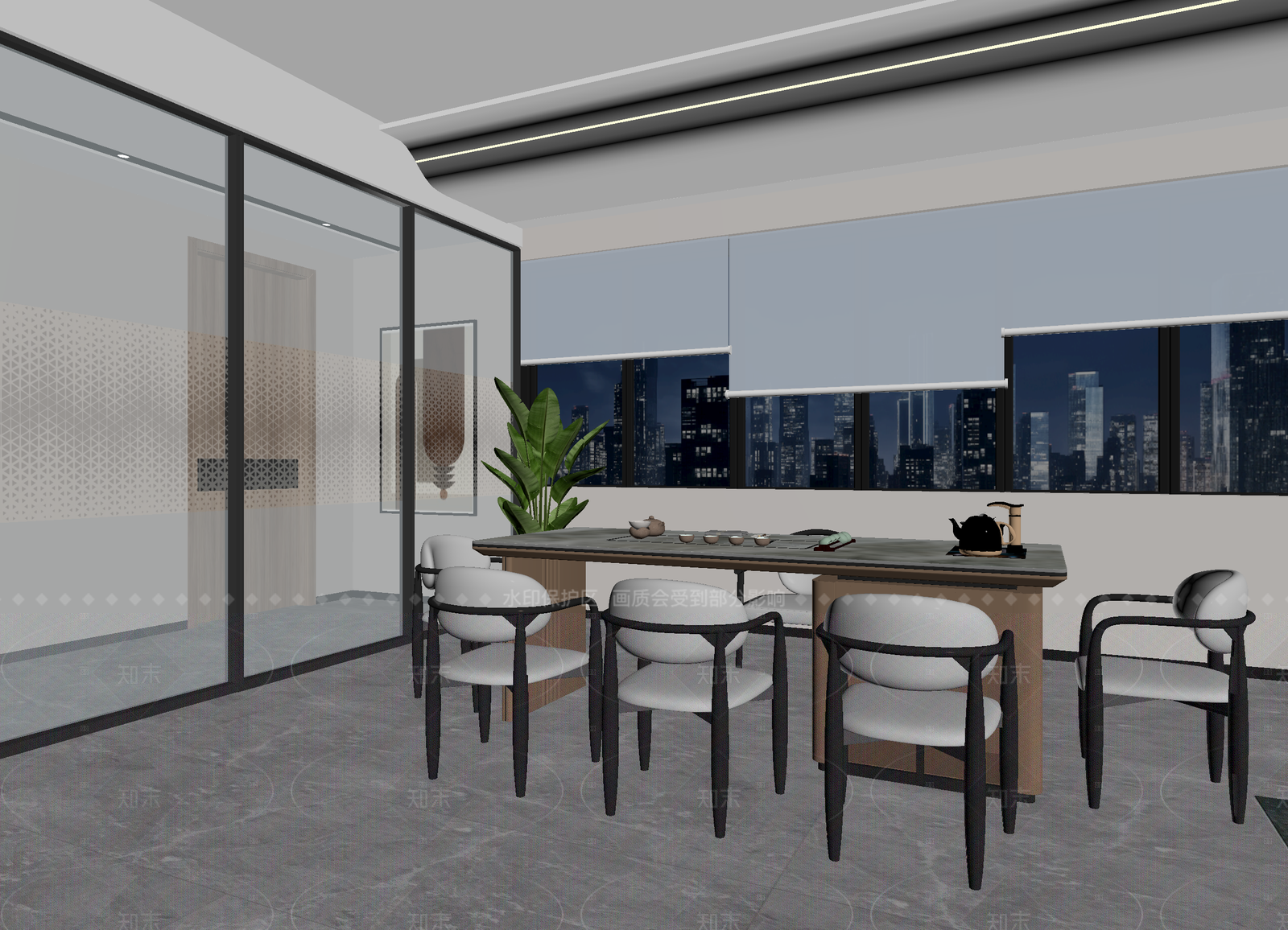 现代茶馆3D模型下载【ID:1214594354】