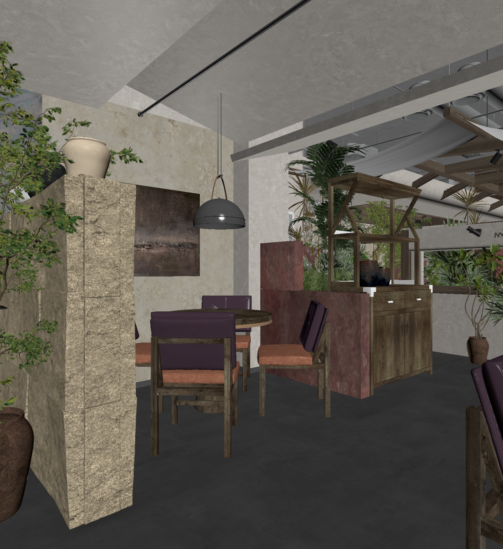 复古酒店餐厅3D模型下载【ID:1221736840】
