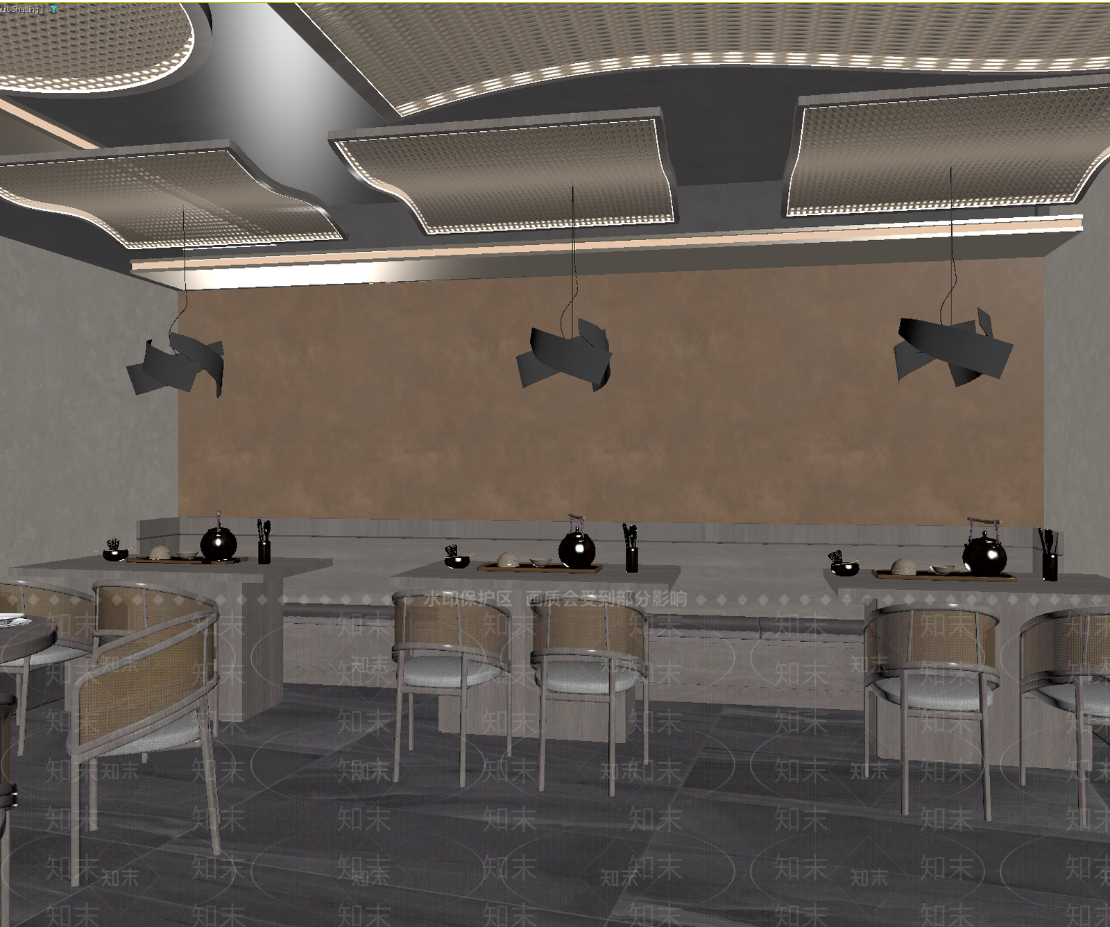 现代茶馆3D模型下载【ID:1215003478】