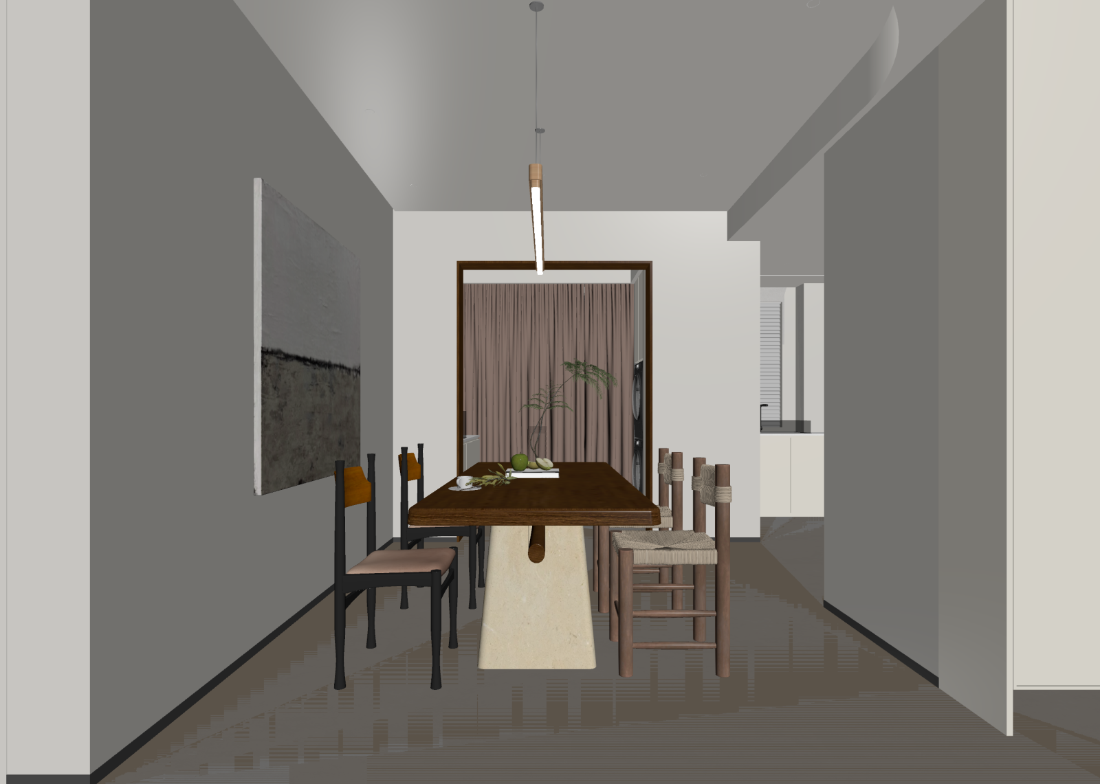 中古家居餐厅3D模型下载【ID:1221514341】