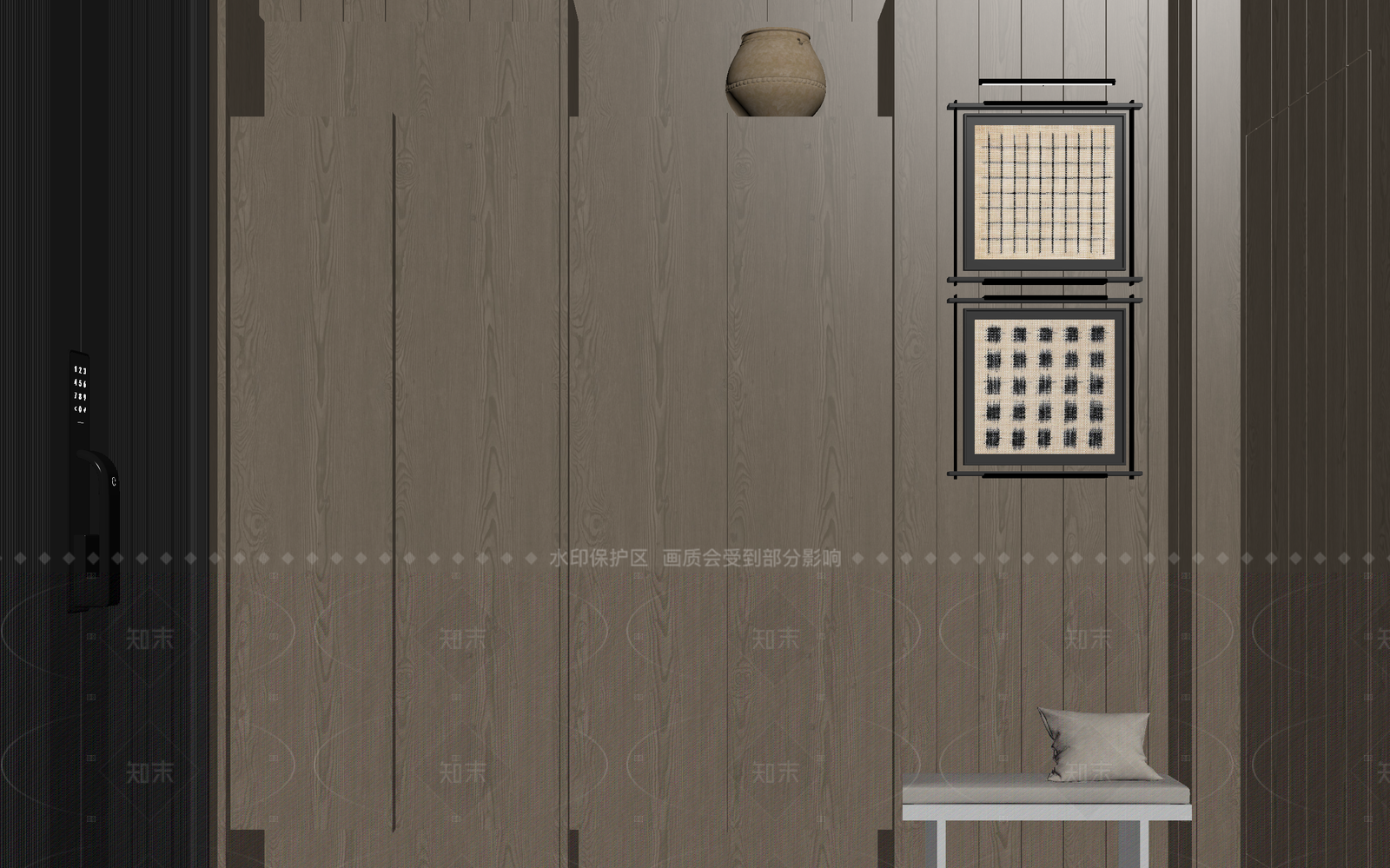 现代玄关3D模型下载【ID:1214925039】