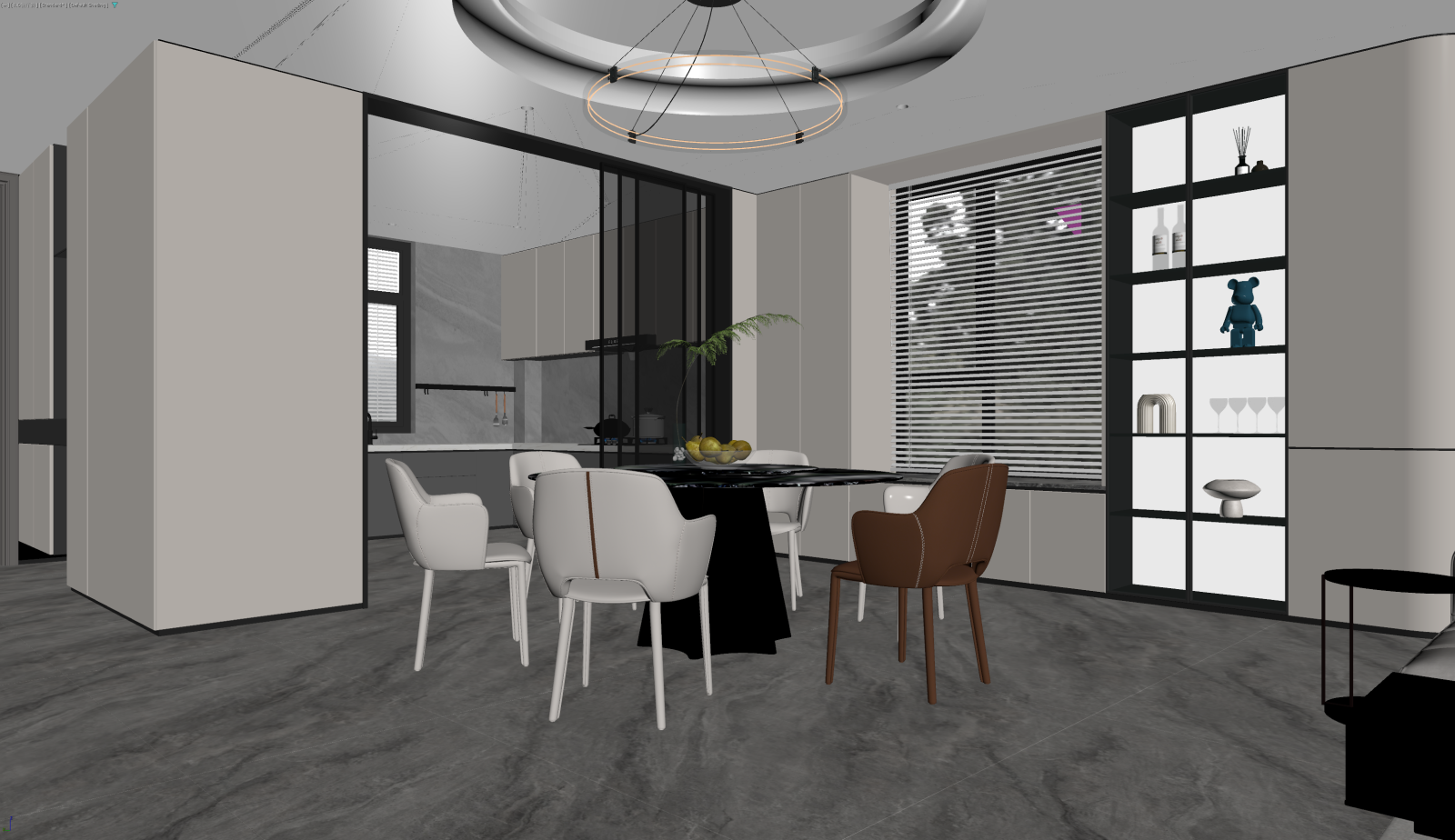 现代客餐厅3D模型下载【ID:1221709460】