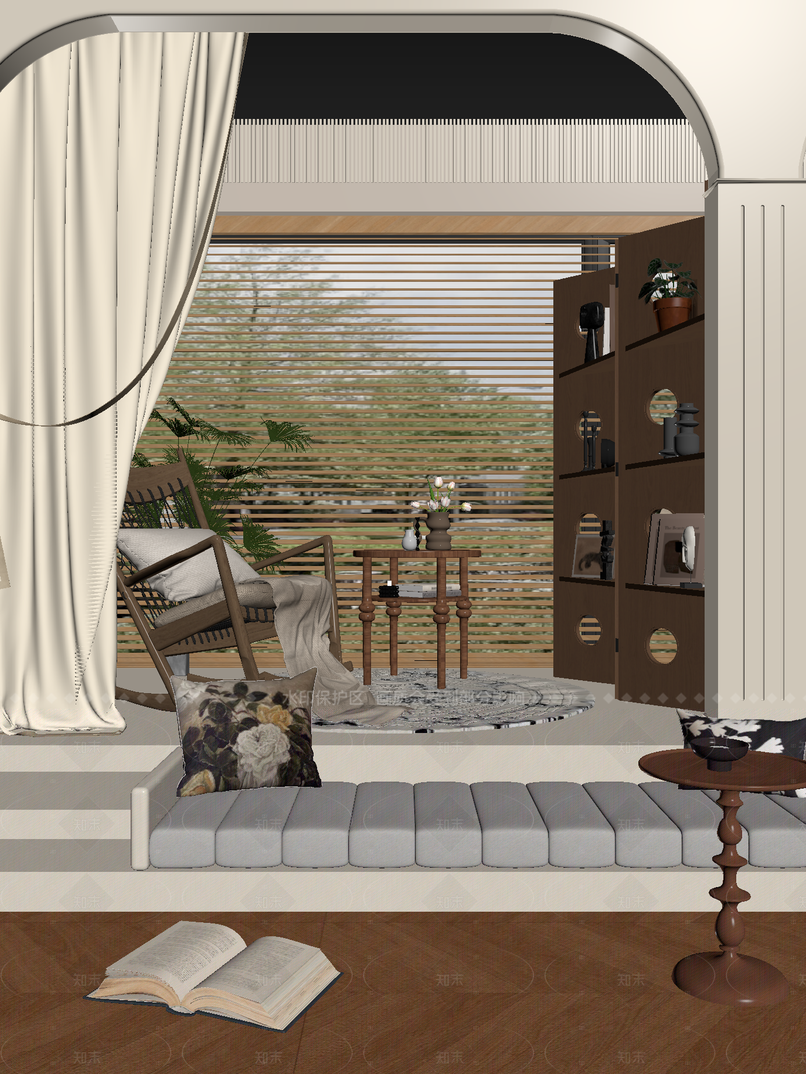法式书房3D模型下载【ID:1214925326】