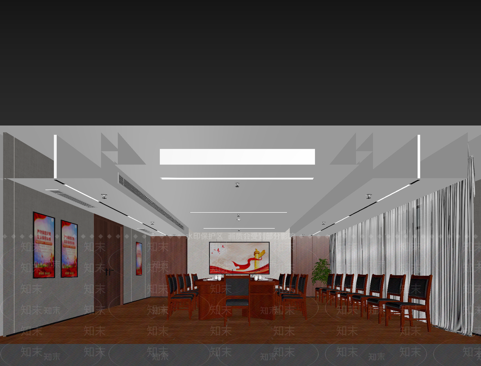 党建室3D模型下载【ID:1214092168】