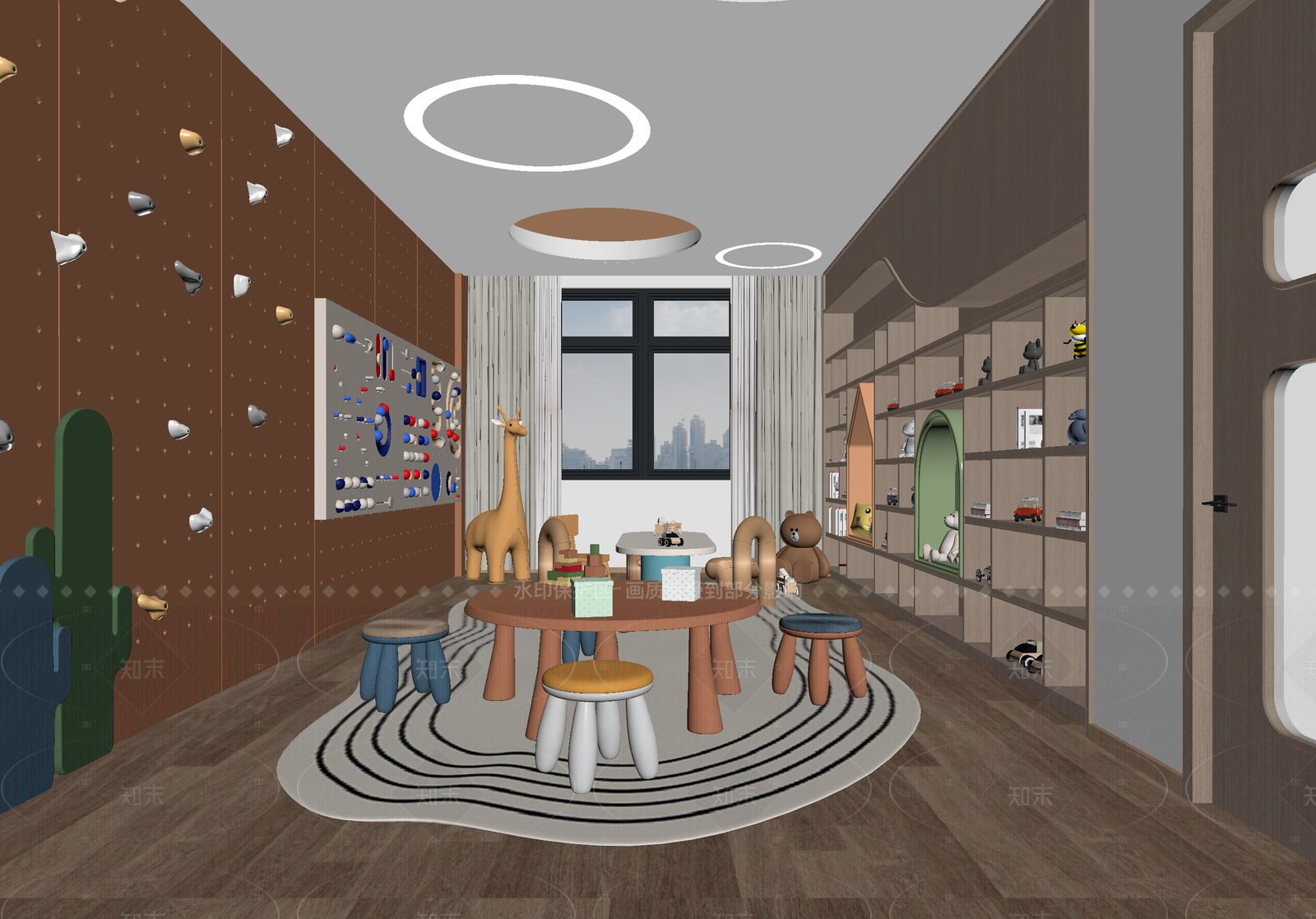 现代儿童娱乐室3D模型下载【ID:1214576418】