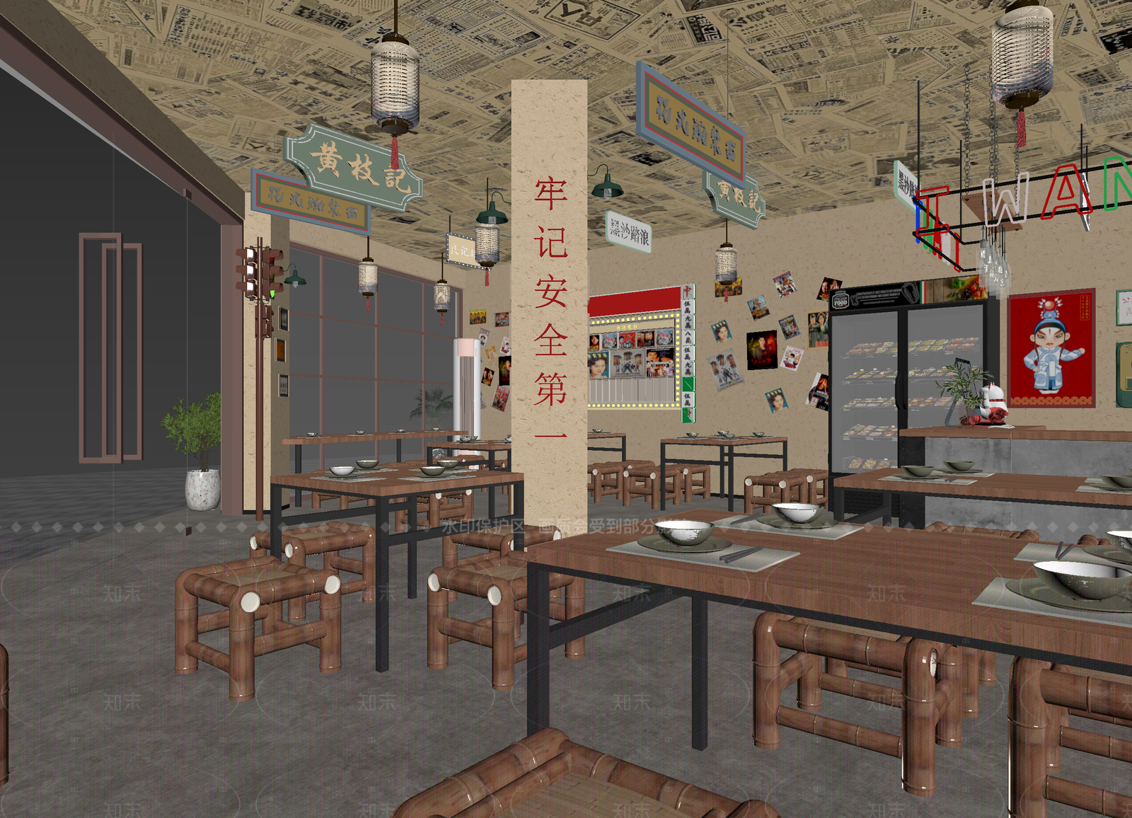 中餐厅3D模型下载【ID:1214585972】