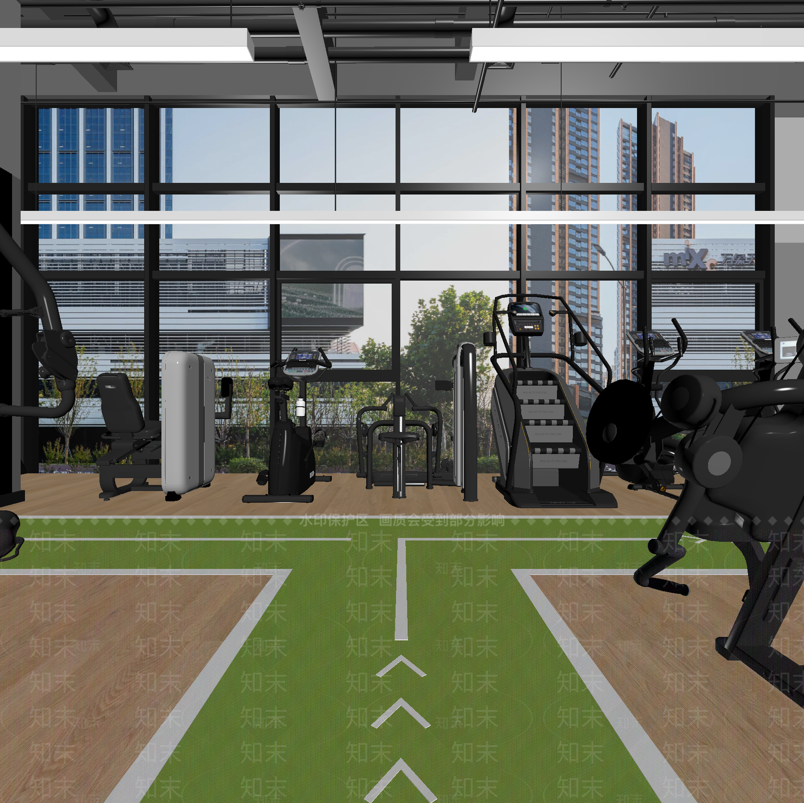 现代健身房3D模型下载【ID:1214146611】