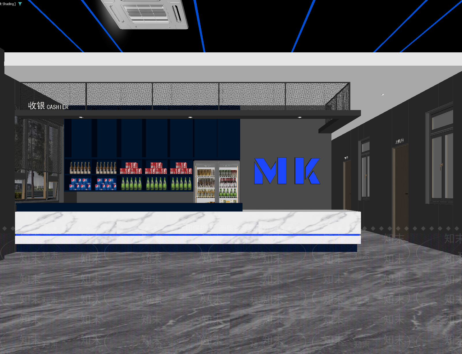 现代奶茶店3D模型下载【ID:1213892250】