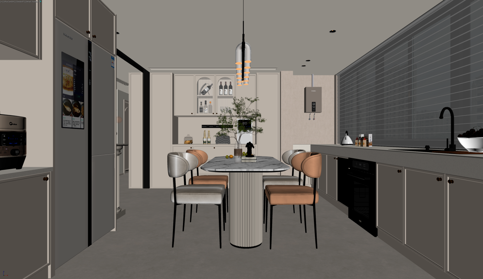 法式家居餐厅3D模型下载【ID:1221709597】