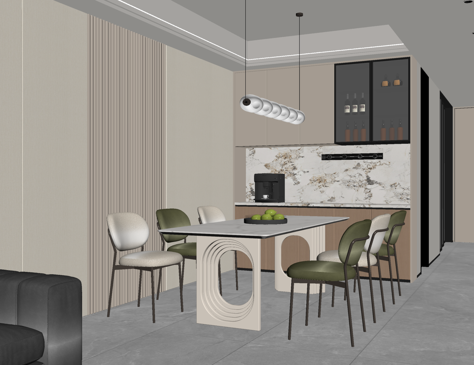 现代客餐厅3D模型下载【ID:1221488373】