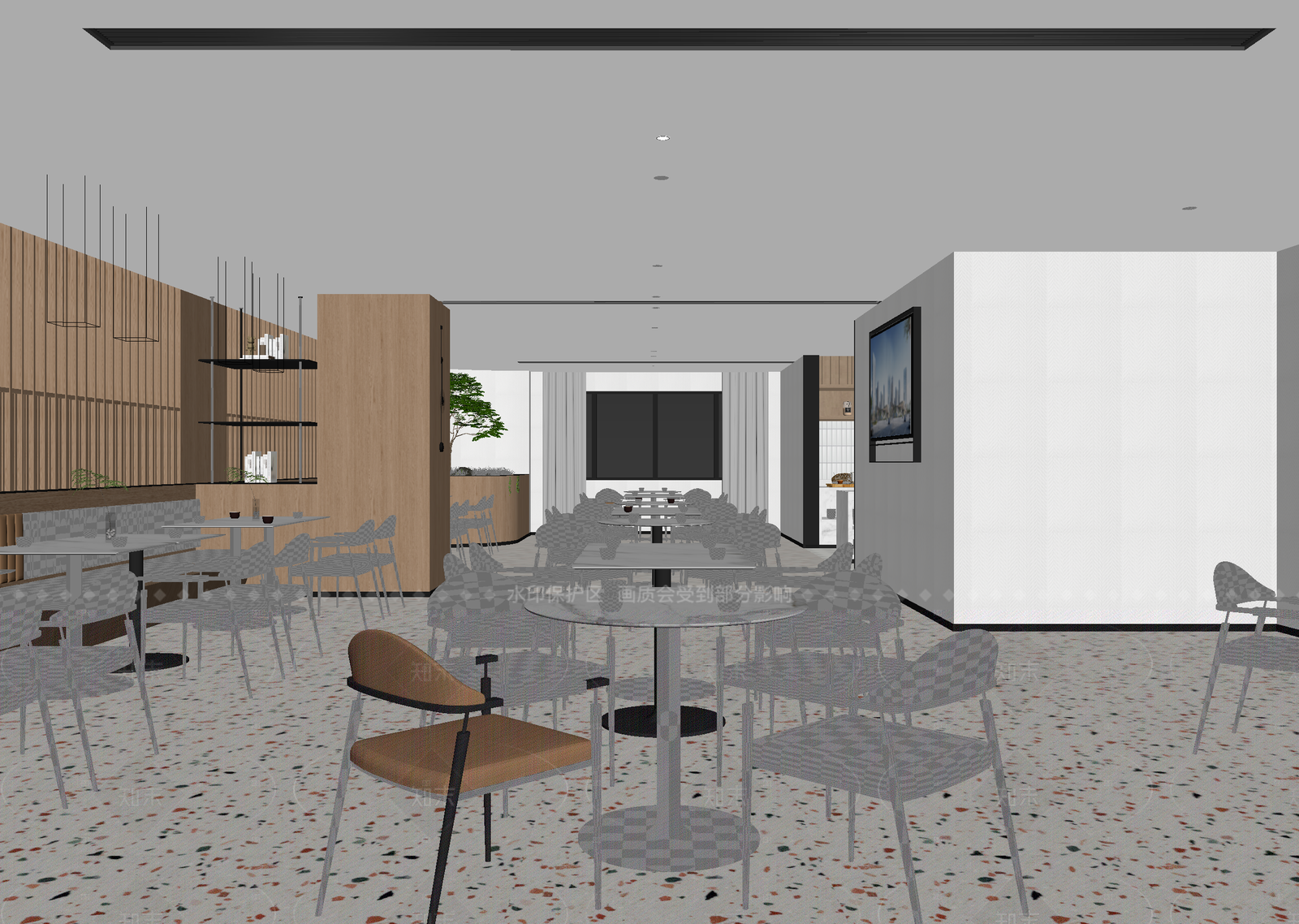 现代咖啡厅3D模型下载【ID:1214571668】