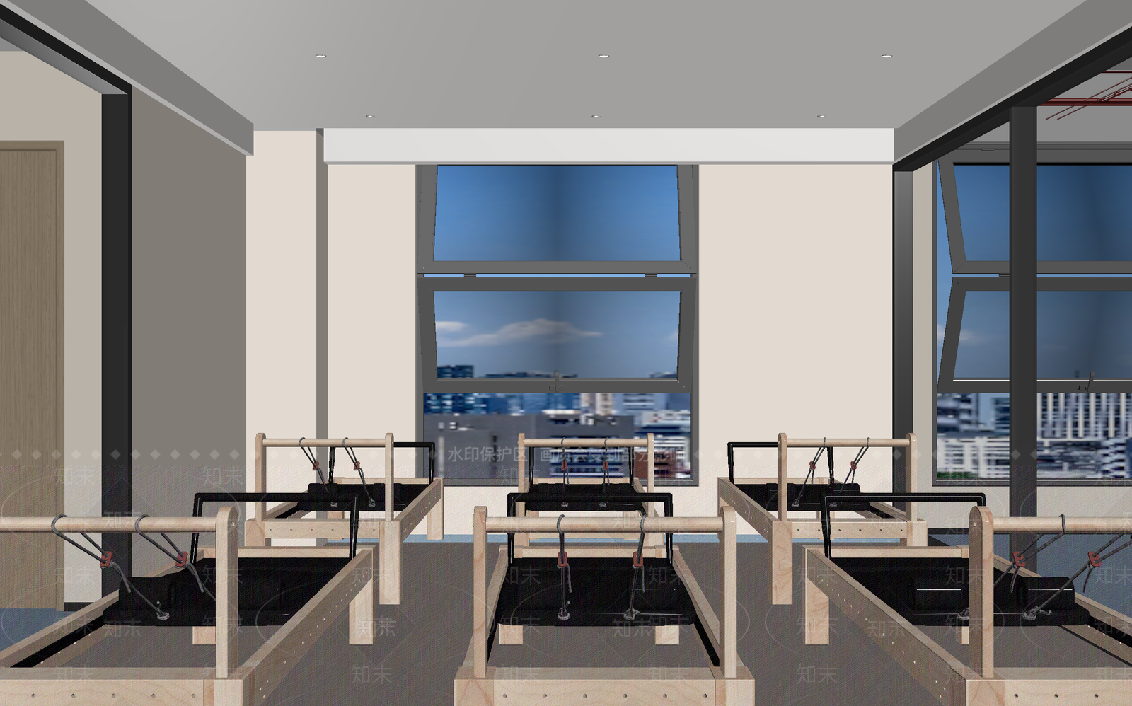 现代瑜伽室3D模型下载【ID:1214294686】