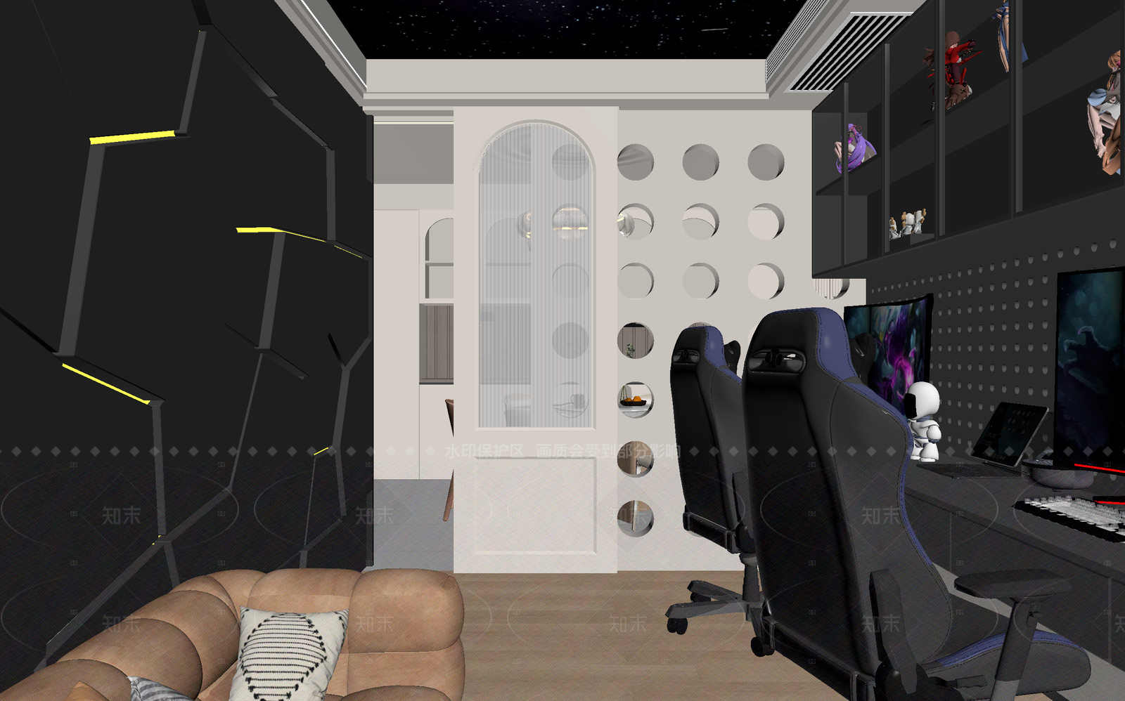 现代影音室3D模型下载【ID:1214971197】