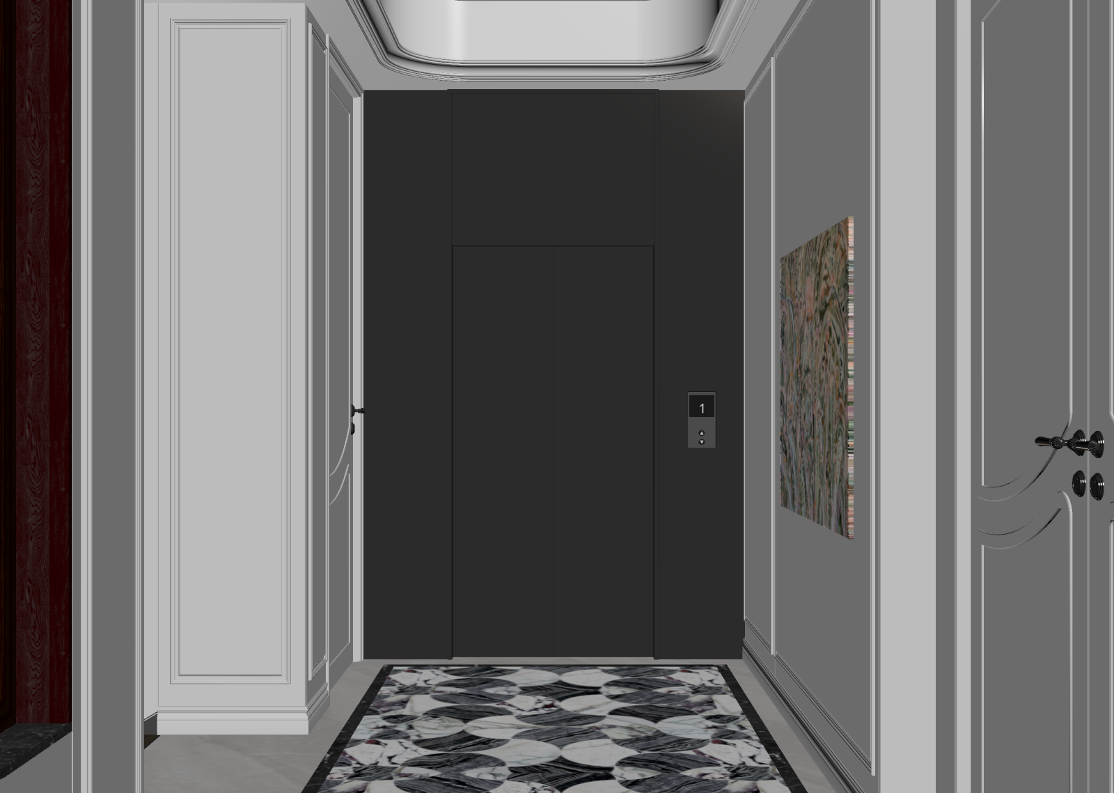 现代玄关3D模型下载【ID:1221539002】