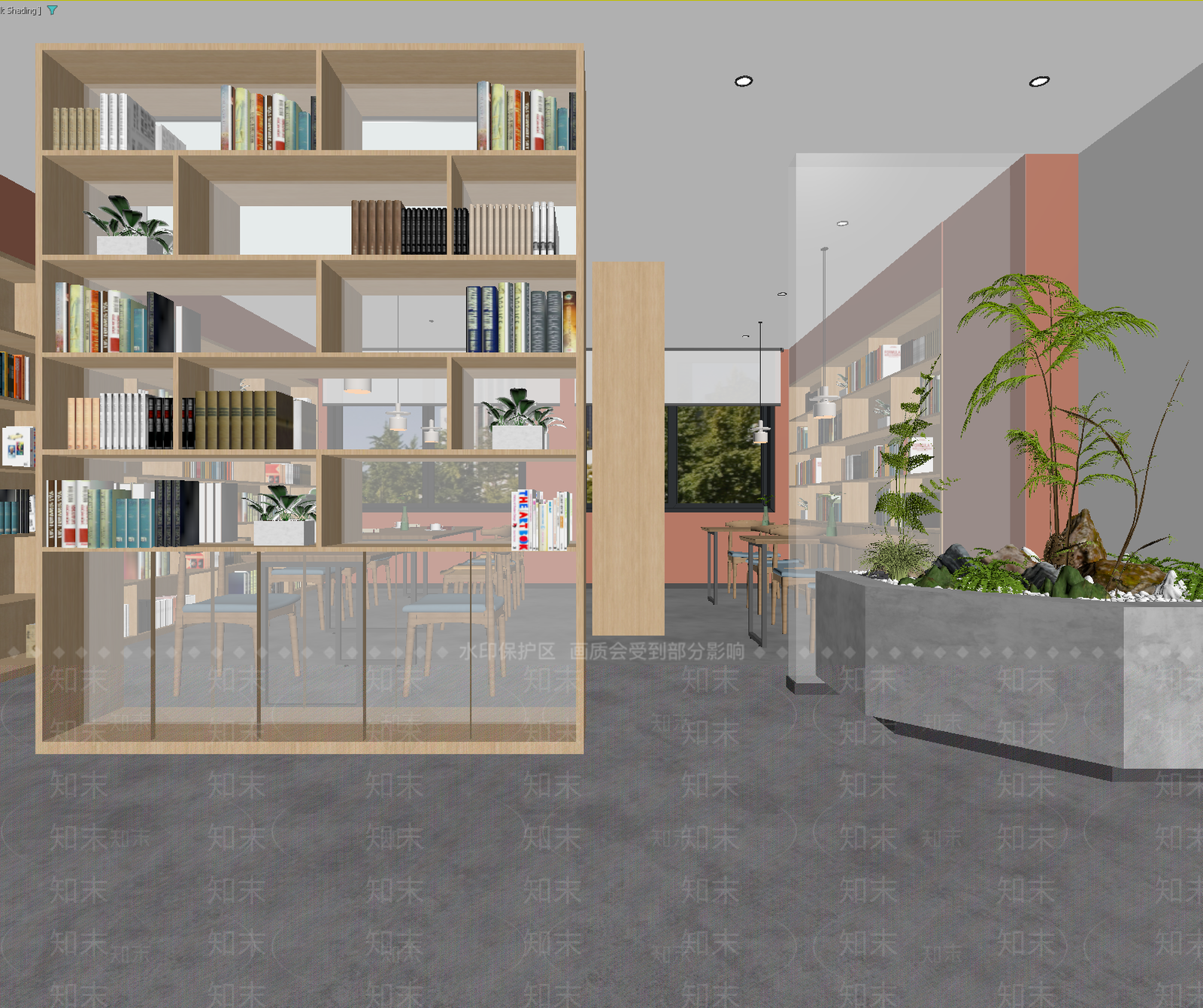 现代图书馆3D模型下载【ID:1213902780】