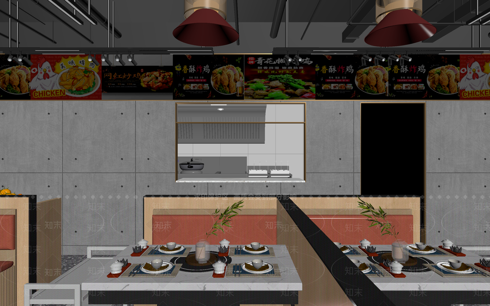 现代快餐店3D模型下载【ID:1214422378】