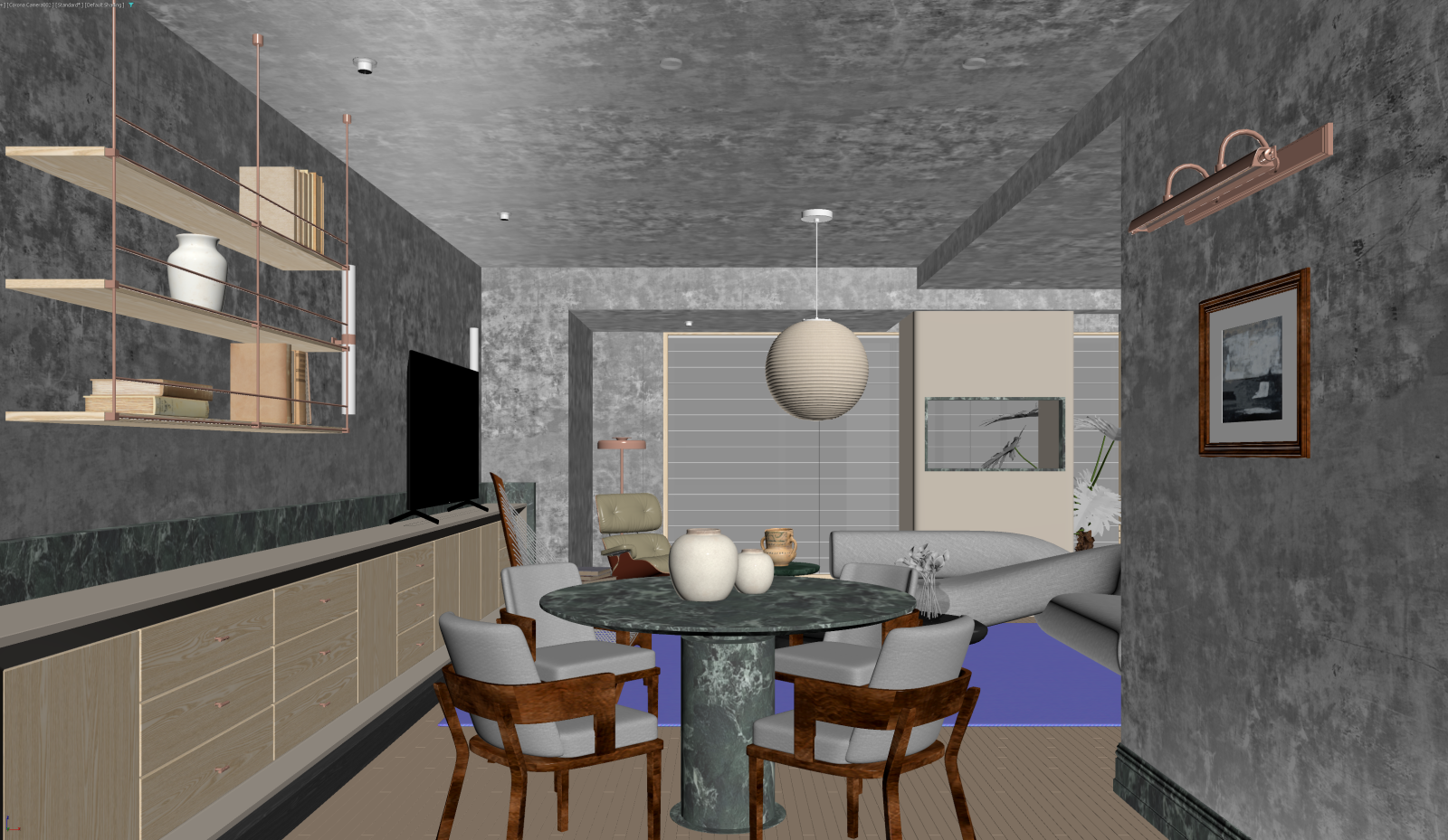现代客餐厅3D模型下载【ID:1222067540】
