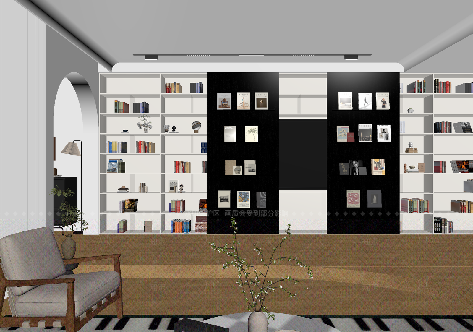 法式书房3D模型下载【ID:1214600803】