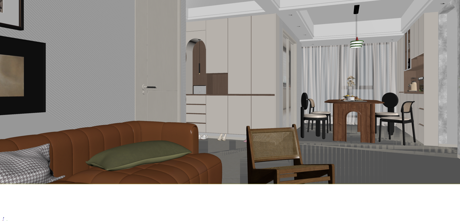 现代客餐厅3D模型下载【ID:1221478296】