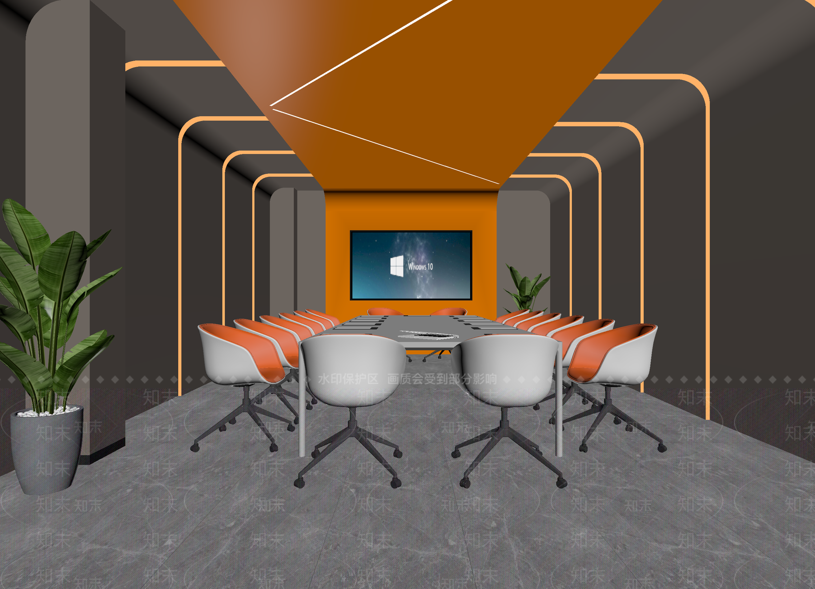 现代会议室3D模型下载【ID:1214440194】