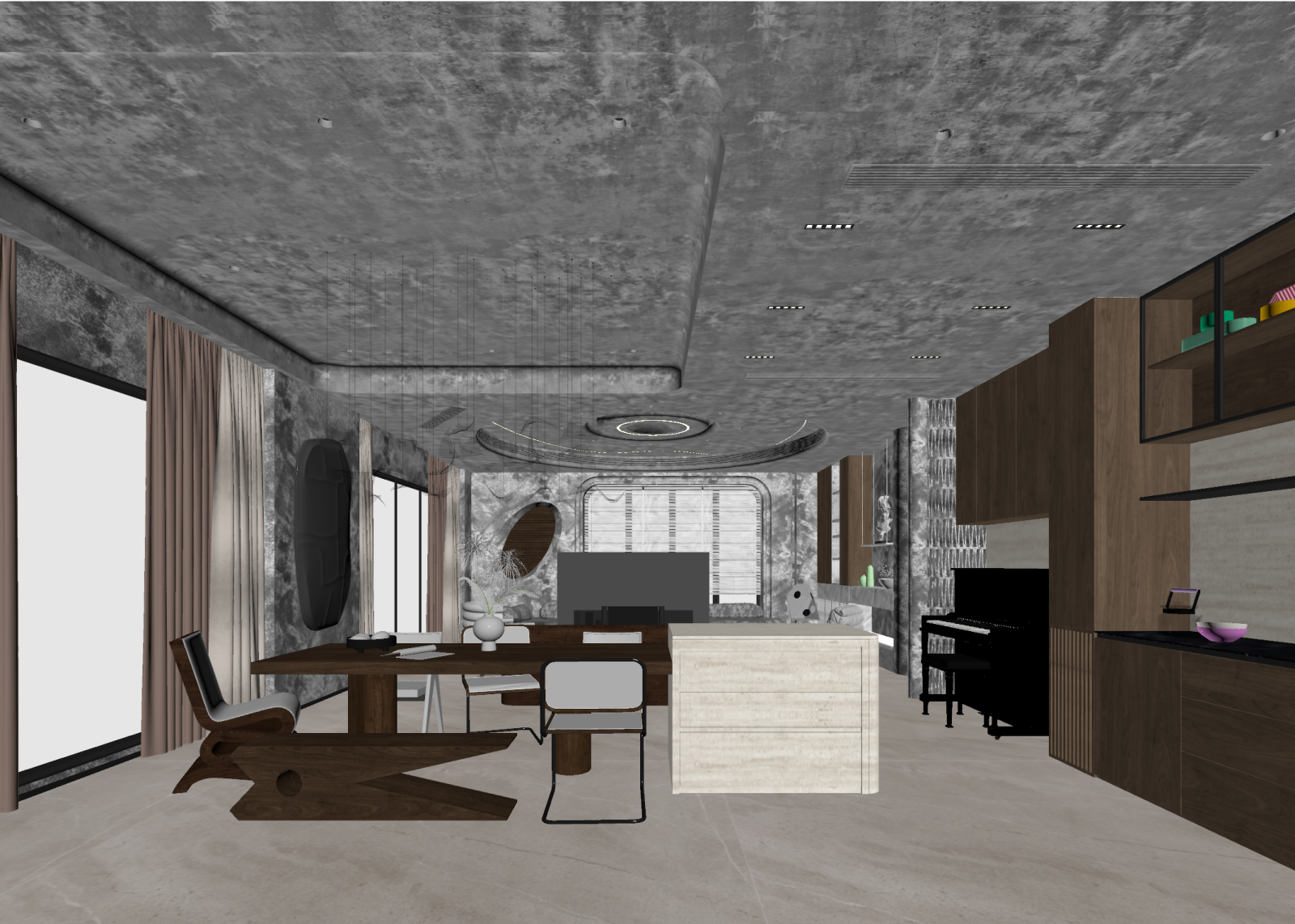 侘寂客餐厅3D模型下载【ID:1221713692】