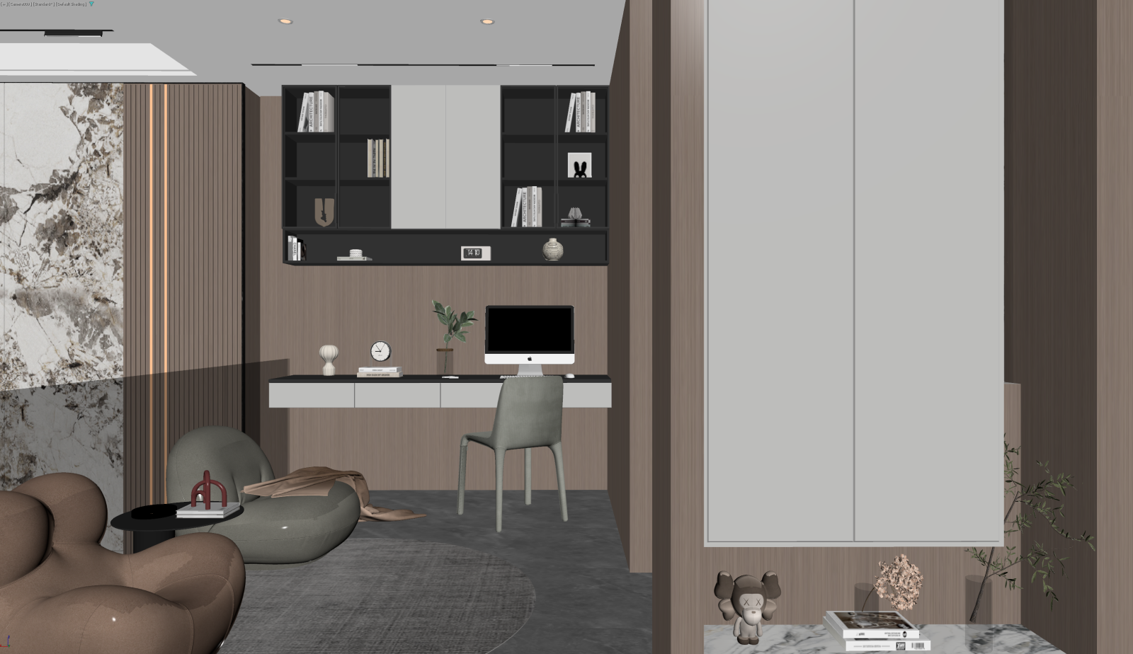 新中式书房3D模型下载【ID:1222123310】