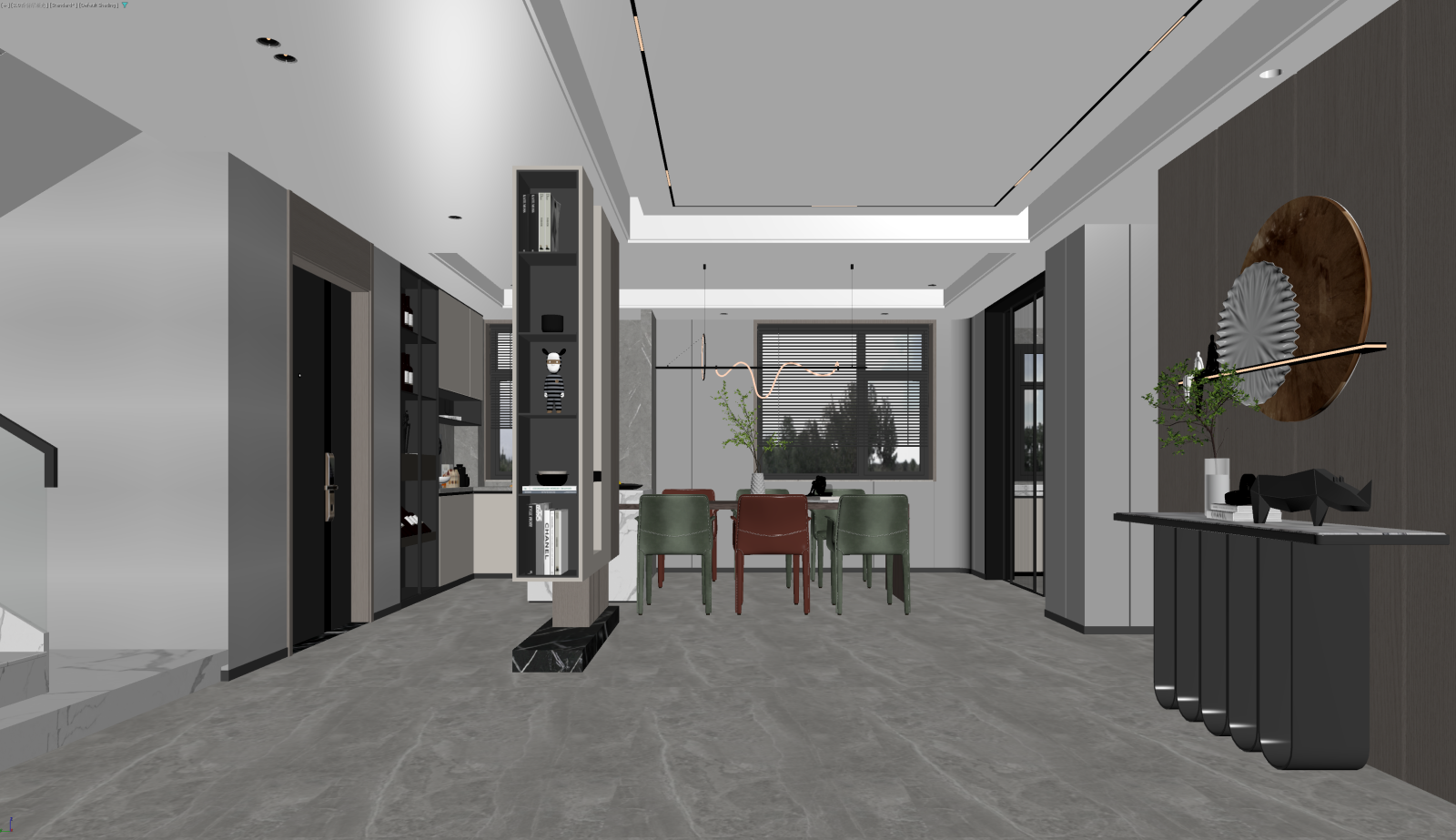 现代客餐厅3D模型下载【ID:1221800901】