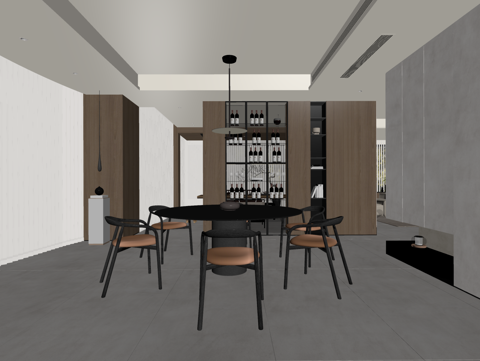 现代酒店餐厅3D模型下载【ID:1221508490】