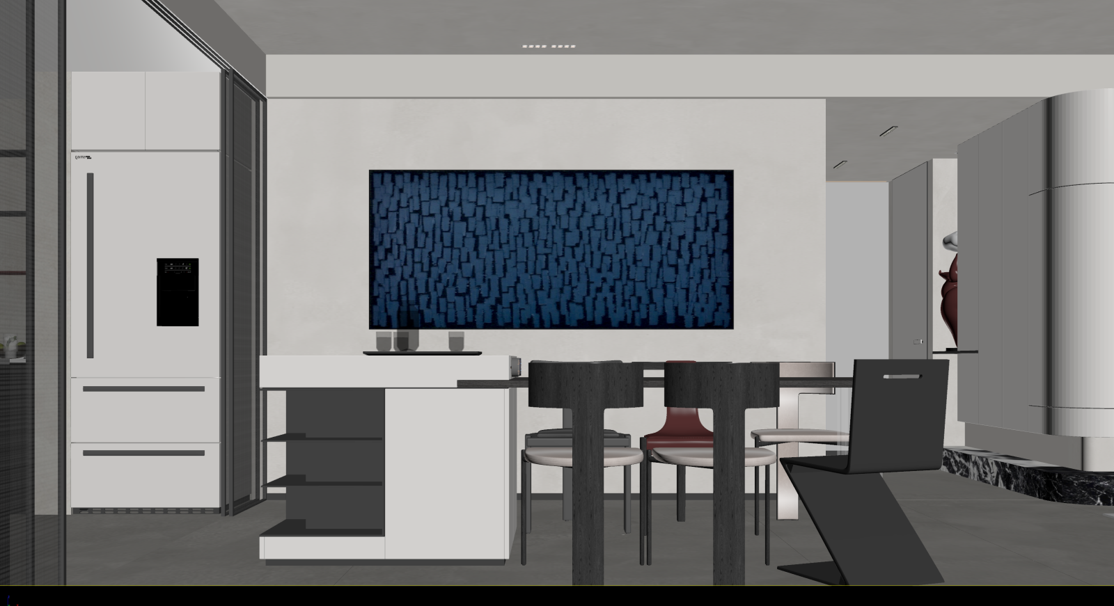 现代家居餐厅3D模型下载【ID:1221951019】