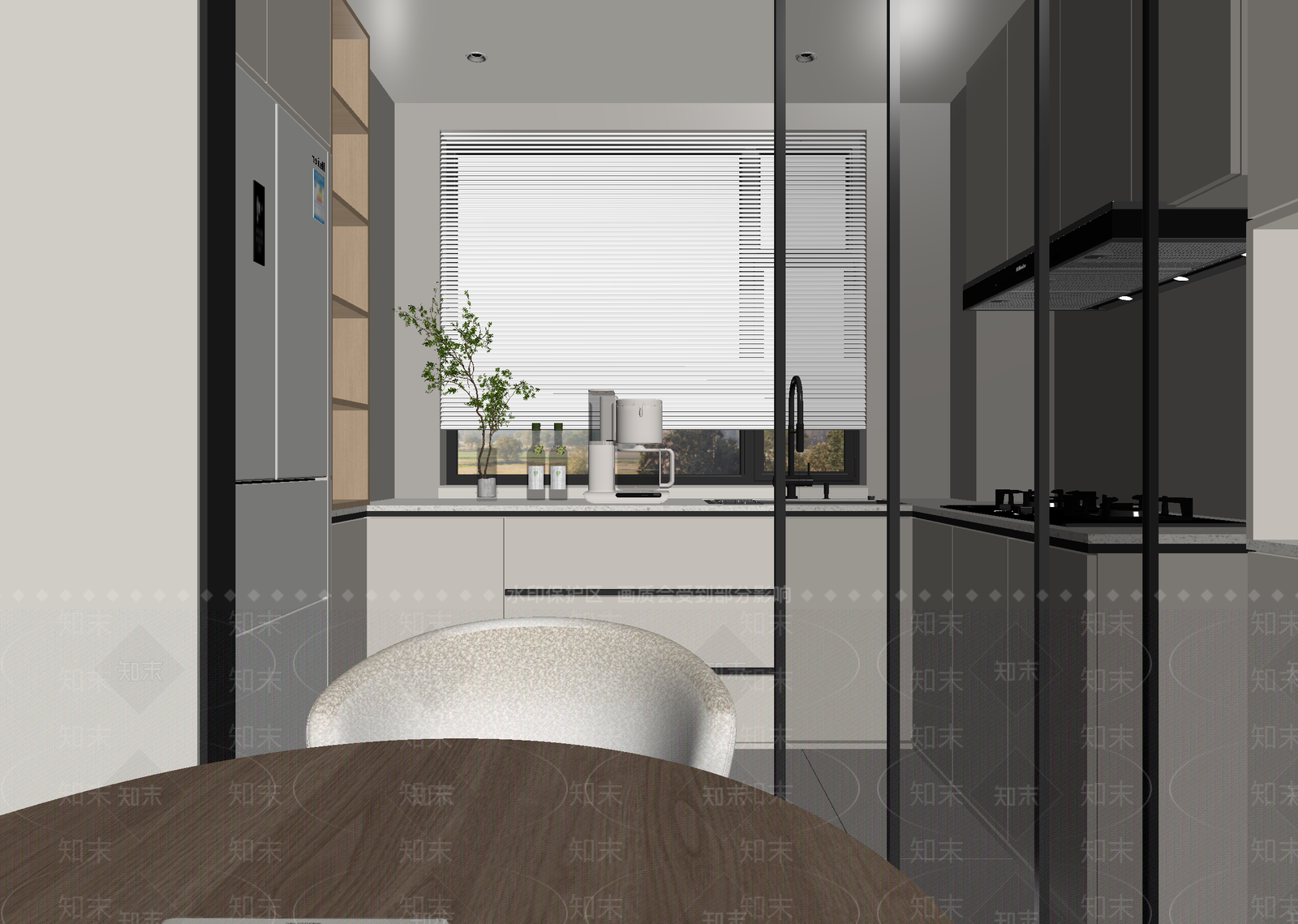 现代开放式厨房3D模型下载【ID:1215189090】