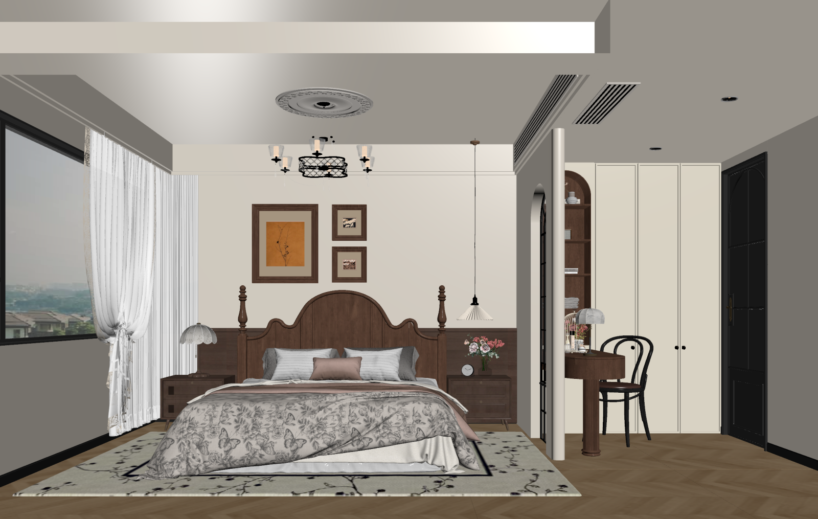 法式家居卧室3D模型下载【ID:1222081913】