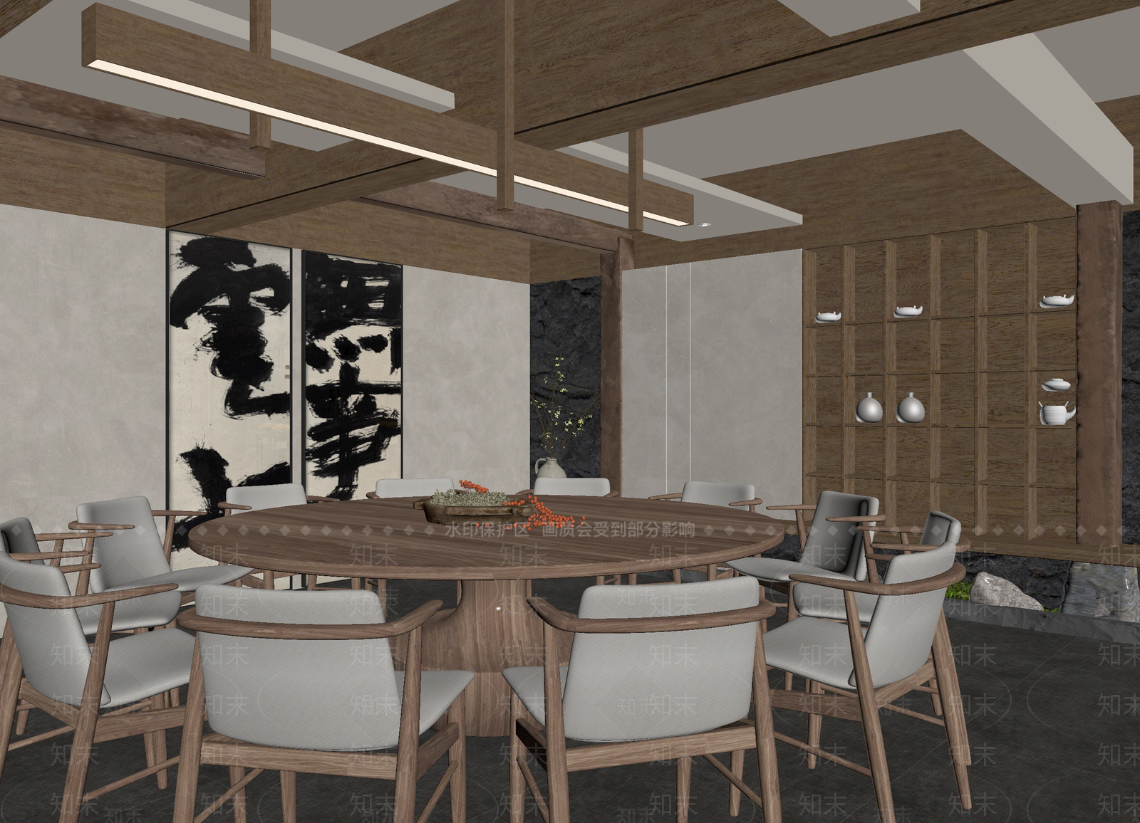 侘寂茶馆3D模型下载【ID:1214051273】