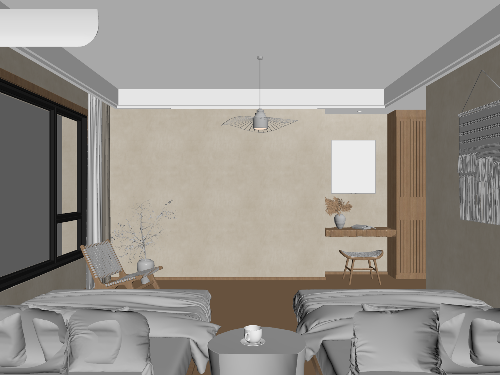 现代家居卧室3D模型下载【ID:1221899898】