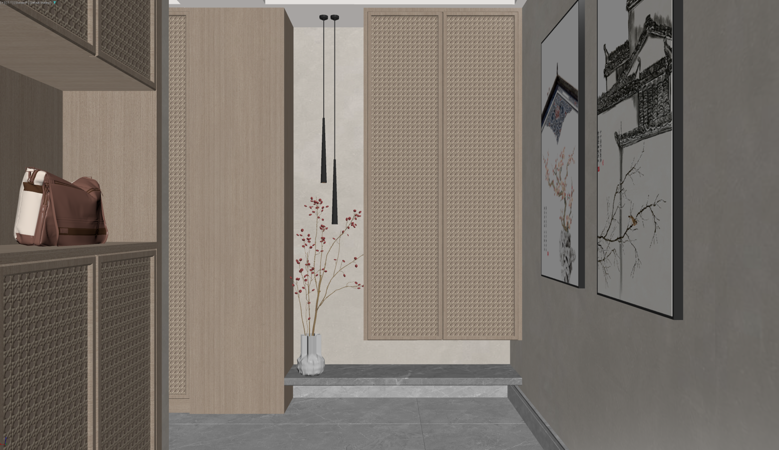 现代玄关3D模型下载【ID:1221512325】