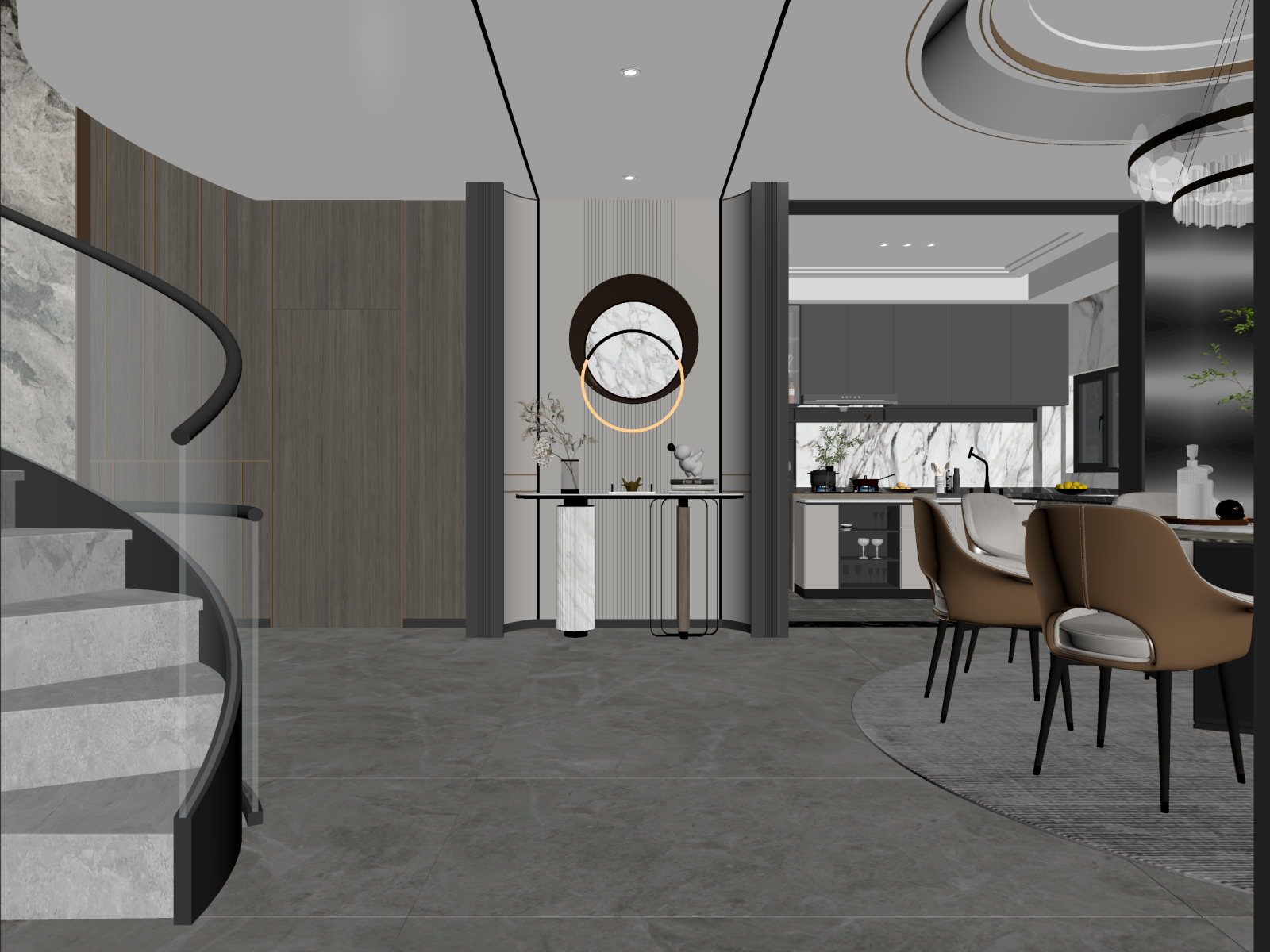 现代玄关3D模型下载【ID:1221440962】