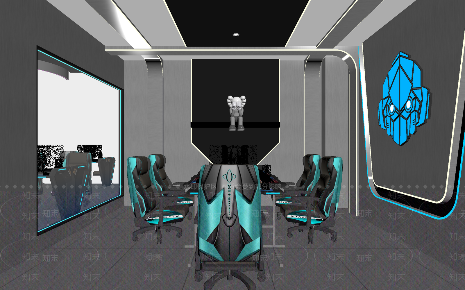 现代电竞房3D模型下载【ID:1214261116】