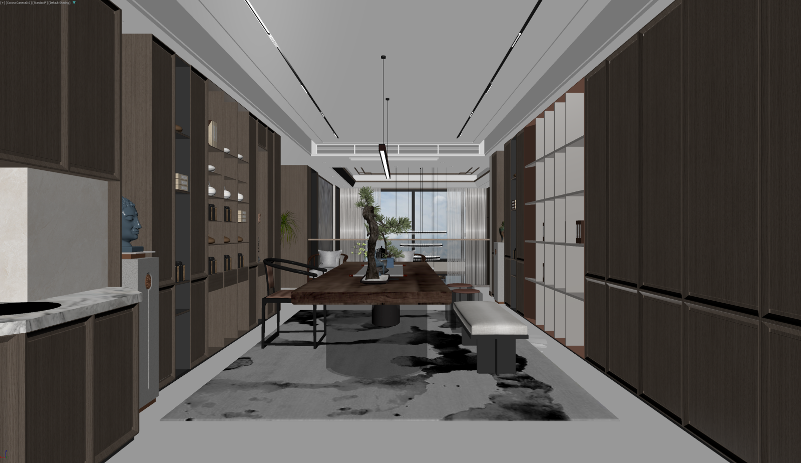 新中式茶馆3D模型下载【ID:1221710627】