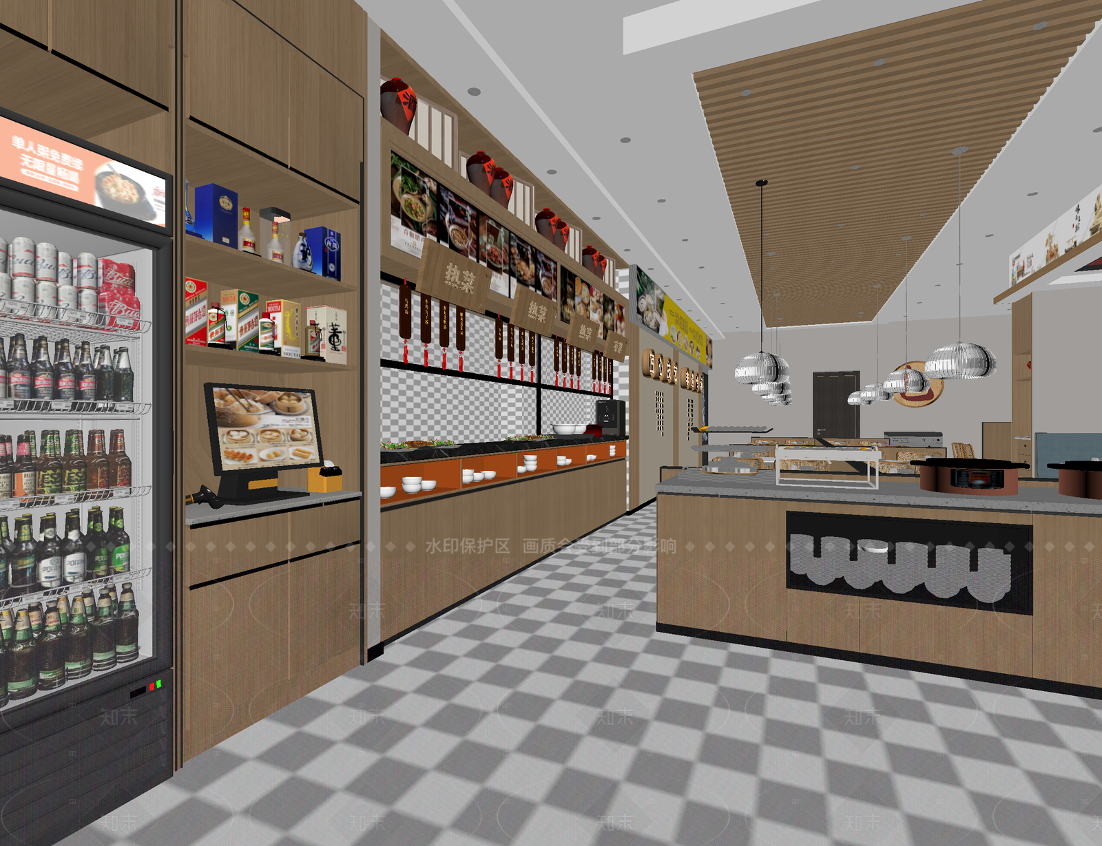 新中式快餐店3D模型下载【ID:1214584830】