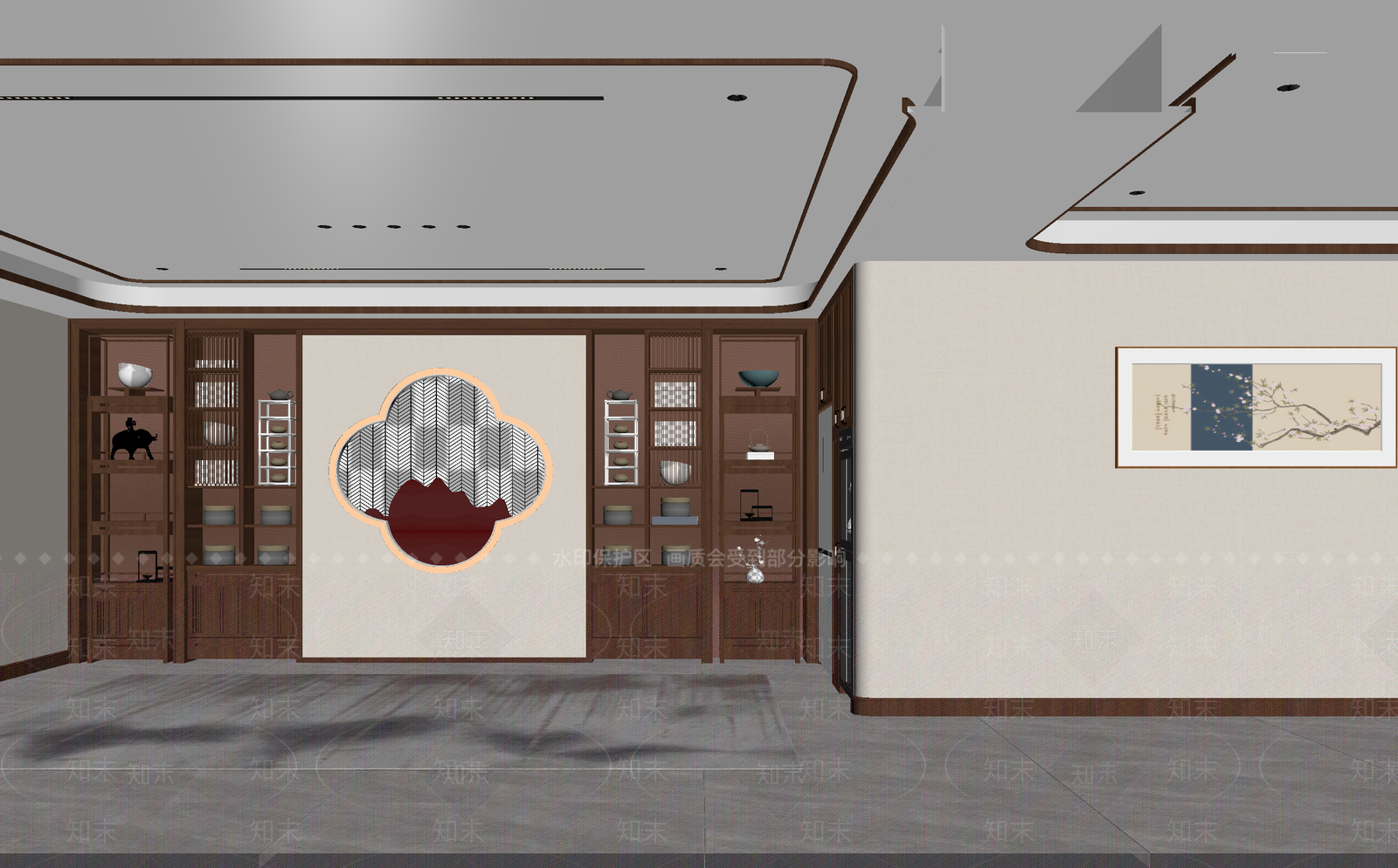新中式茶室3D模型下载【ID:1215150605】
