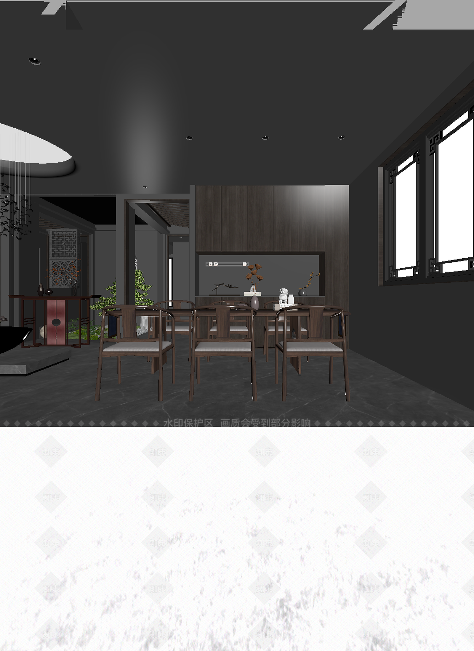 新中式茶馆3D模型下载【ID:1214069441】