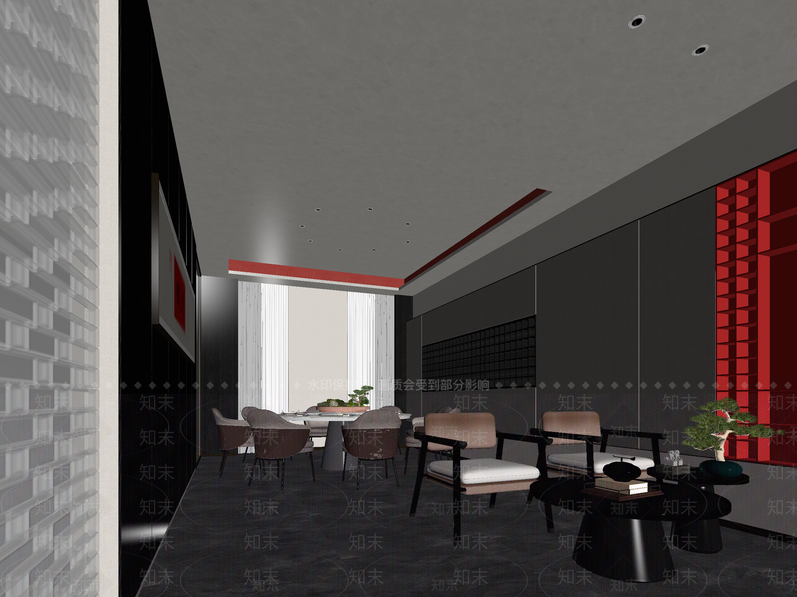 新中式接待室3D模型下载【ID:1214161193】