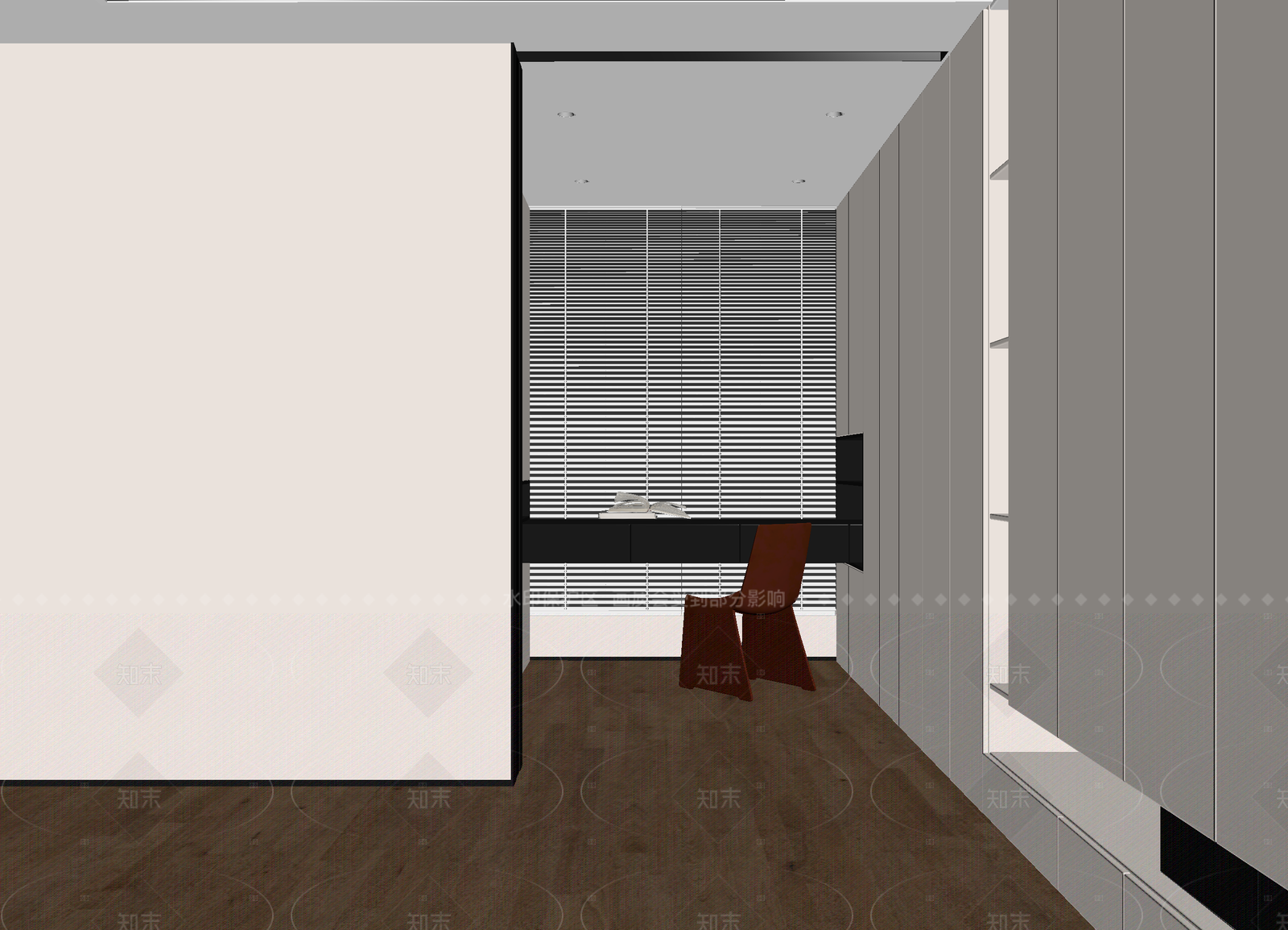现代书房3D模型下载【ID:1214633309】