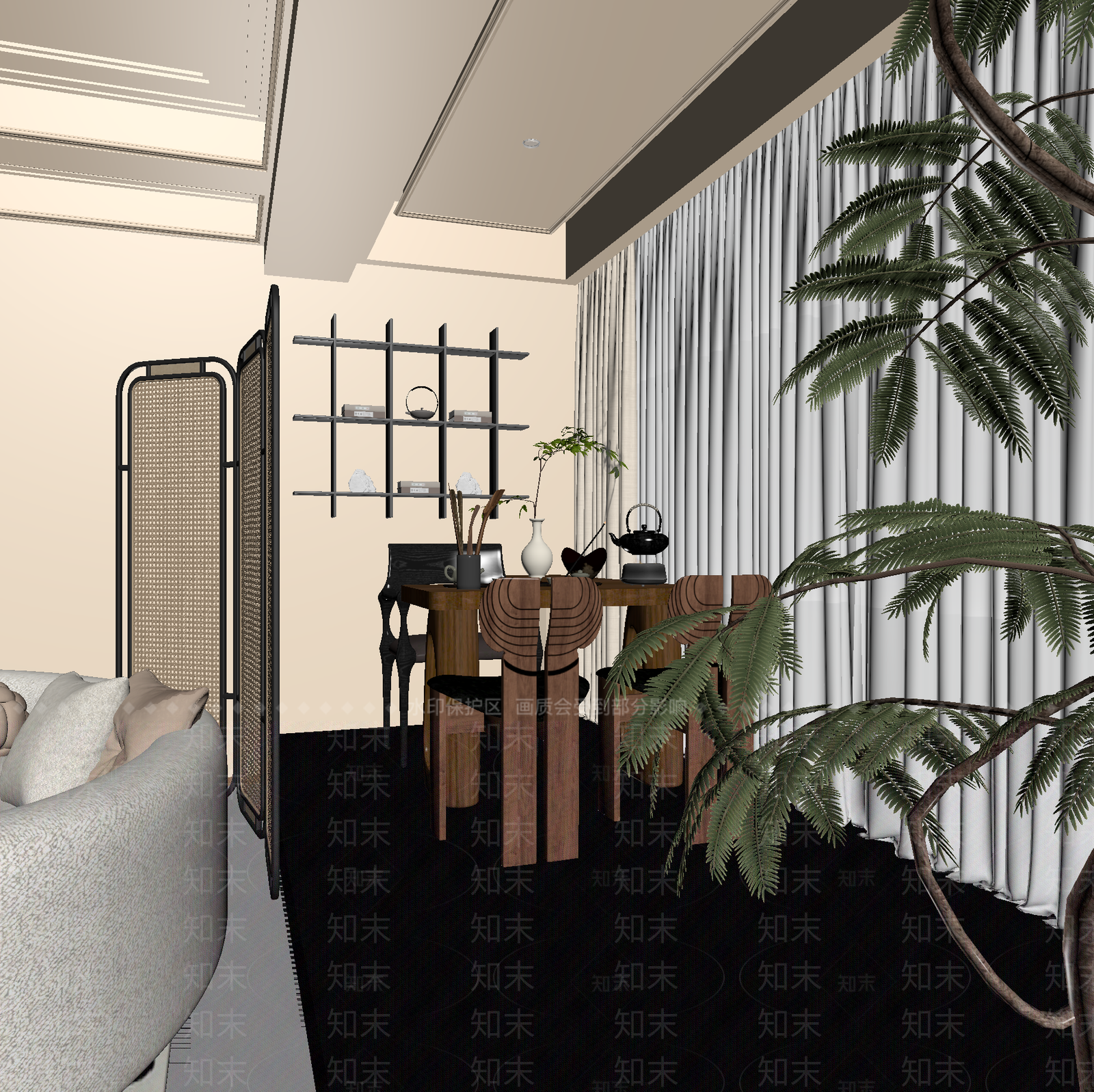 中古家居餐厅3D模型下载【ID:1214808957】