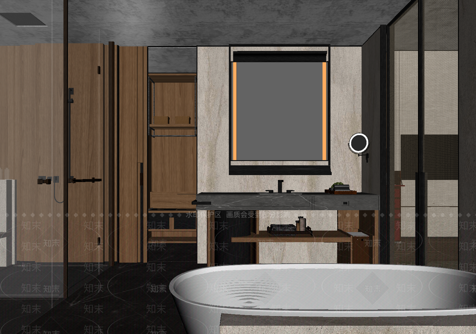 现代卫生间3D模型下载【ID:1214846047】