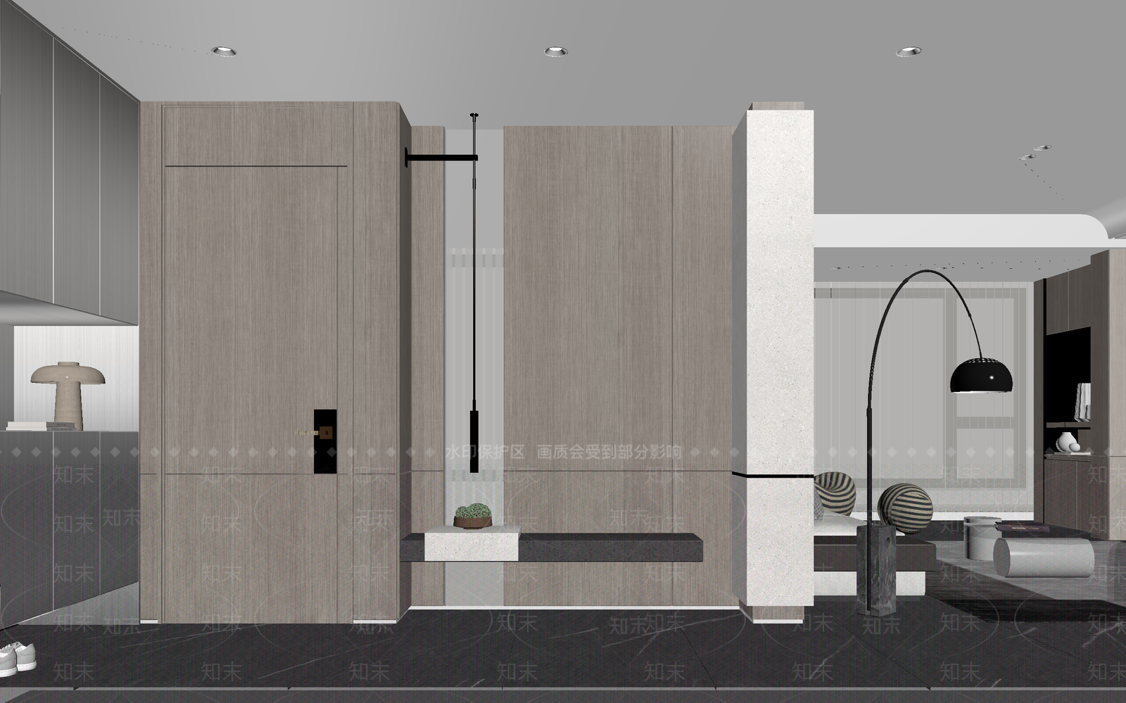现代玄关3D模型下载【ID:1215018546】