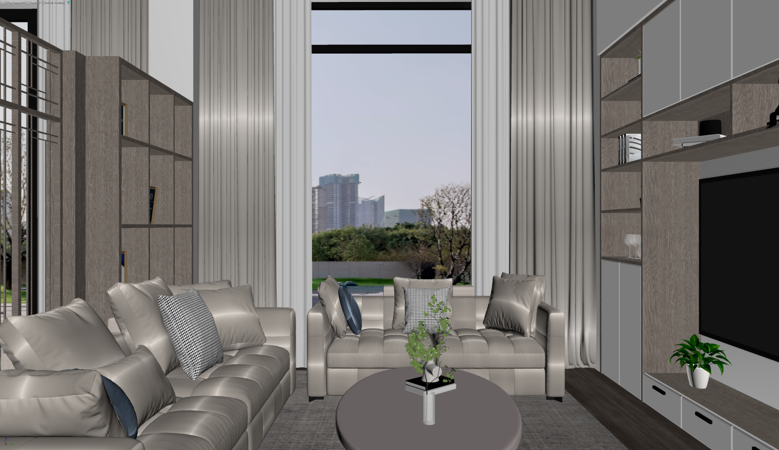 现代挑空客厅3D模型下载【ID:1221513295】